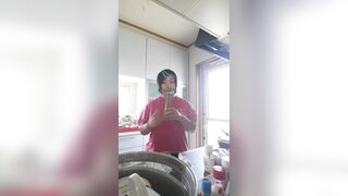【民家】美少女k母親と入浴, 民家風呂覗き 桜色の乳首, 民家の湯 ipcam 7 (3)