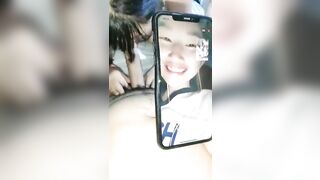 (한국야동) 열심히 빠는 섹파와 그거 보고있는 여친 korean porn vip